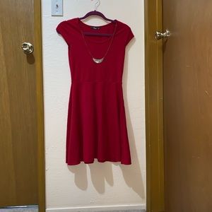 Red Dress With Necklace Attatched